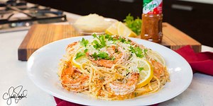 TAJÍN® Lemon Shrimp Scampi - TAJIN a unique blend of mild chili peppers, lime and sea salt.