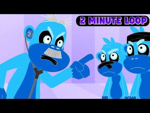 Five Little Monkeys Remix 🐒🎧 4 Minute Loop Dance Party for Kids | Fun Nursery Rhymes Song with Beats