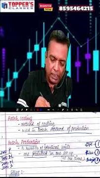 Batch Costing in Cost Accounting | CA Inter | 150-Second Revision