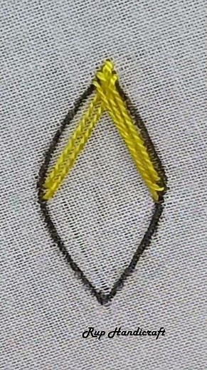 Hand Embroidery !!! Fishbone Stitch Leaf Embroidery Fishbon Stitch Tutorial Fishbone Stitch Leaves s