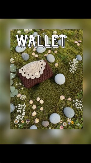 Crochet brown wallet for keeping your money card etc. with extra softness , economical and washable.
