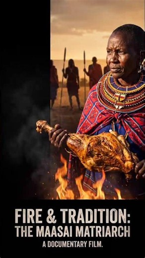 Maasai Tribe Survival Cooking: Authentic Open Fire Roasted Goat in the African Savanna