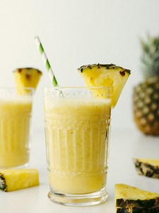 Recipe here: https://therecipecritic.com/creamy-pineapple-smoothie/ This pineapple smoothie will transport you to a tropical oasis! It has the perfect pineapple flavor combined with juice, bananas, and some yogurt. | The Recipe Critic