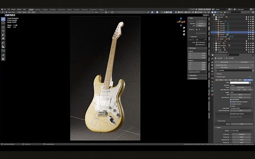 How to Model an Electric Guitar in Blender (With Free Download)