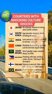 58K views · 51 reactions | Different countries, different cultures — and that’s what makes the world beautiful ✨ These unique culture shocks might surprise you, but they also teach us respect, understanding, and open-mindedness.#CultureShocks #DifferentCultures #TravelFacts #WorldCulture #CulturalDifferences #ExploreTheWorld #TravelLearning #GlobalCultures | Thomas Barile | Facebook