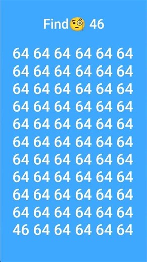 Find the 👉46👈 number #number #video #viral #iqtest