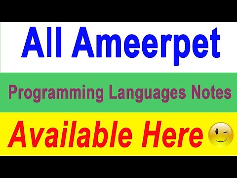 All Ameerpet Programming Languages Notes Free download || Computer Languages Notes