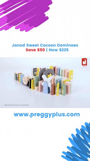 #birthdaygiftidea 🎁 Check out the Janod Sweet Cocoon domino game, now on sale for $225. With its 100 stylishly coloured wooden pieces, kids 3 years and older may use it to build obstacle courses and exercise their creativity. There are a limitless amount of possible combos! To make the course more interesting, there are cones, a bridge, a windmill, a flag, a bell, a slope, and a spool. ✨ Use the dominoes to emphasize the idea of cause and effect and show the kids that every action has consequen