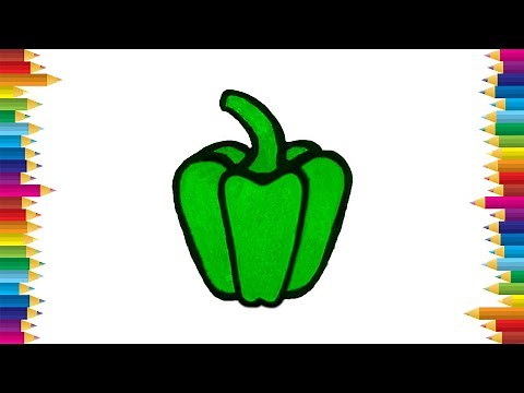 How To Draw A Bell Pepper/Capsicum || Capsicum Drawing (easy Step by step) || Vegetable drawing ||