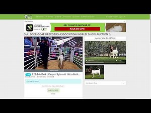 S.A. BOER GOAT BREEDERS ASSOCIATION WORLD SHOW AUCTION