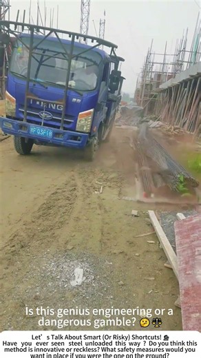 Gravity Unloading – Tipping a Truck to Release Steel 🚛📐