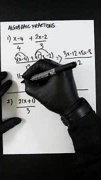 Algebraic Fractions: Addition AND Subtraction #algebraicfractions