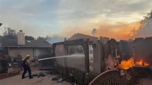 California Mountain fire destroys homes, forces evacuations