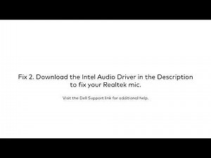 Dell Latitude 7420 Realtek audio microphone and/or speaker driver not working (FIX)