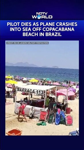 Pilot Dies As Plane Carrying Advertisement Banner Crashes Into Sea Off Copacabana Beach In Brazil