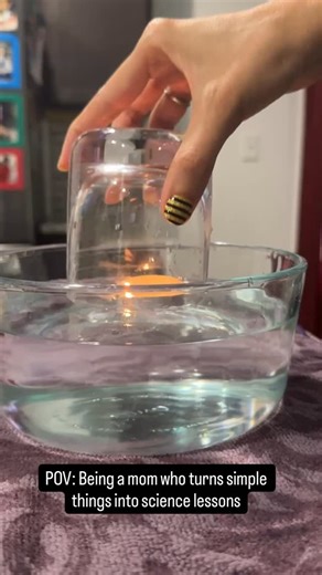 Deeksha Rastogi | Toddler Activities & Meals | Try this easy airpower experiment at home: When you turn a glass upside down, the trapped air creates pressure that prevents water from... | Instagram