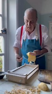 Hi lovely people! If you watched @saturday.kitchen the other day, you would have seen this pasta gadget known as a chitarra (guitar) which comes from the Abruzzo region. I also made this pasta at the @jamieolivercookeryschool at @johnlewis_oxfordstreet yesterday. Hope you enjoy this short video, filmed by @davidloftus #pastaallachitarra #cucinapovera | Gennaro Contaldo