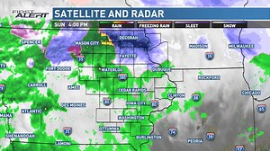 First Alert Pinpoint Doppler Radar continues to show precipitation falling in eastern Iowa. Rain takes over this evening throughout with some storms possible on Monday. | KCRG-TV9 First Alert Weather