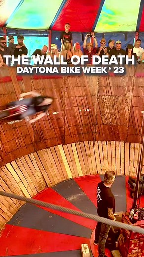 The wall of death 🤯 #daytonabikeweek #richardrawlings #motorcycle #wallofdeath #motorcycles #stunt #stunts
