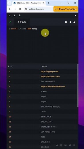 Run sqlite, sql command on web browser #programming #programmingstudy #programming #coding #sql #...
