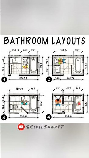 Best Bathroom Layout Ideas | Smart Bathroom Design Tips | Civil Engineering