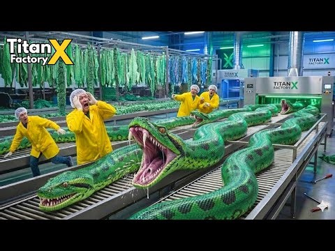 Inside the Massive 24/7 Snake Leather Factory | Titan Factory X