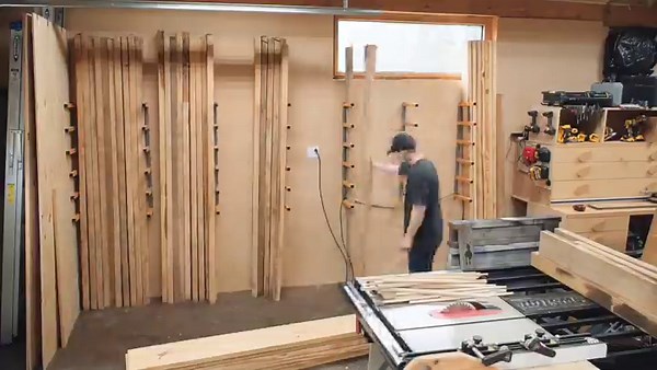 Vertical lumber storage.