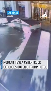 A Tesla Cybertruck exploded and burst into flames Wednesday morning outside the entrance of Trump International Hotel in Las Vegas, killing a person inside the vehicle and injuring several others standing nearby, local officials said. The suspicious blast is being investigated as a possible terrorist attack, three senior law enforcement members briefed on the matter told NBC News. #tesla #cybertruck #trumphotel #lasvegas | NBC 6