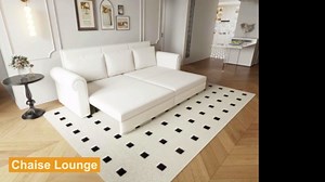 Harper & Bright Designs 3-in-1 Convertible 93.7 in. Beige Velvet King Size Sofa Bed with Rivet Head Trim GCCPVVS00036