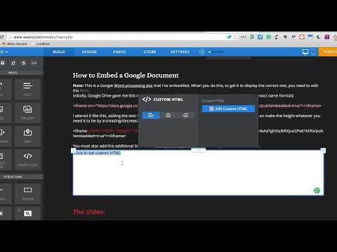 Embedding a Google Document in a Weebly Website