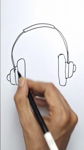 How to draw headphones easy for beginners