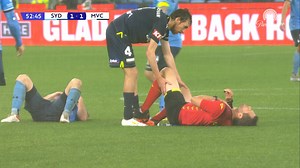379K views · 4.5K reactions | Chris Beath 壘 Rhyan Grant  Thankfully both are all ok and getting back to it 欄 . . Catch all the action LIVE on Channel 10 BOLD  Follow live: https://bit.ly/3SSZWl6 #SYDvMVC #WeAreALeagues Isuzu UTE Australia | A-Leagues | Facebook