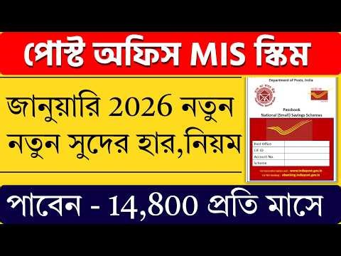 পোস্ট অফিস MIS স্কিম 2026 | Post Office Monthly Income Scheme Details & Interest Rate 2026 |