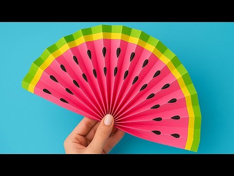 How To Make a Watermelon Paper Fan - Easy Tips for Fun Summer Decor!