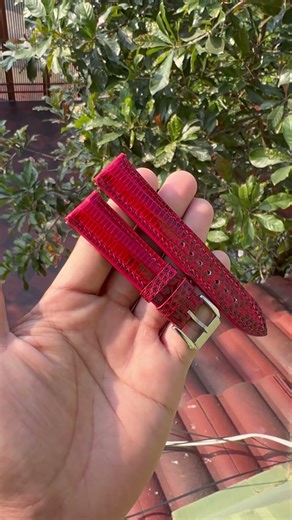 Lizard leather watch strap, custom size available. #music #leather #strap #leathercraft
