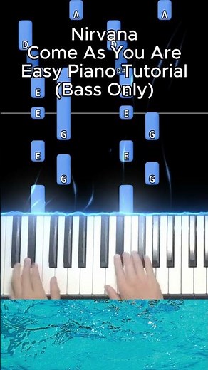 Nirvana - Come As You Are (Easy Piano Tutorial) #nirvana #piano
