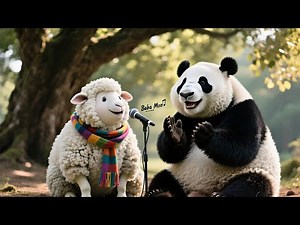 BABA BLACK SHEEP AND MOO PANDA 🐑🐼 | Bamboo Forest Song | Fun Animal Rhyme for Kids