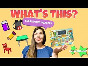 Classroom objects. objetos de la sala de clases en inglés.