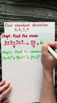 Easy Step by Step: How to Find Mean, Variance, and Standard Deviation