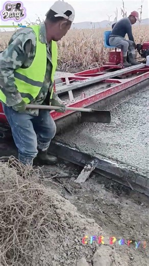 Roller leveling in concrete pavement construction