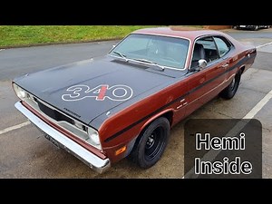 Engine Swapped Plymouth Duster is a BEAST - Hemi Inside -