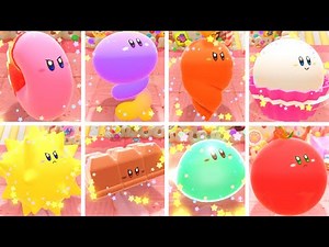 Kirby's Dream Buffet - All Copy Food Abilities & All Kirby Sizes