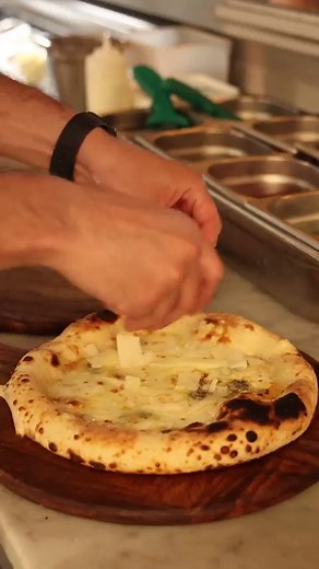 A @pizzaeast favourite, the cinque formaggi !! Made with five different cheeses and roast onion cream – delicious ! | Gordon Ramsay