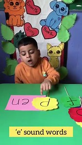 Prep Gems kids revising sound words with fun. | Mothers Pride Preschool Nepal