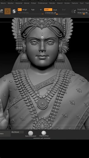 Sri MahaLaxmi Laxmi Digital Sculpting Zbrush #reinsacademy #vishalrein