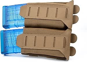 Blue Force Gear MOLLE Mag Pouches, Double Magazine Pouch, Stackable Airsoft Magazines Small Pouches, USA-Made- 6.5 x 5.5 x .13 Inches