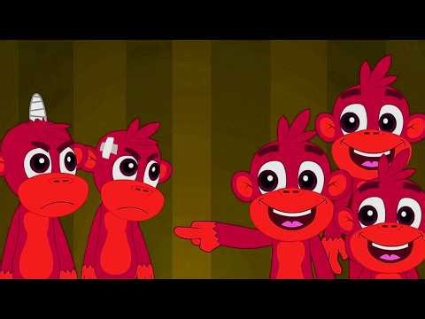 Five Little Monkeys Jumping on the Bed 🐒 Funny Kids Song 🎶 Nursery Rhymes for Toddlers | Baby Rhymes