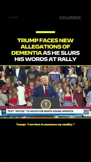 Trump's slurred speech is sparking new speculation of dementia.