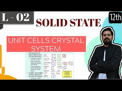 SOLID STATES I CLASS 12 (L2) I JEE I NEET I Unit cells | Crystal System with Trick