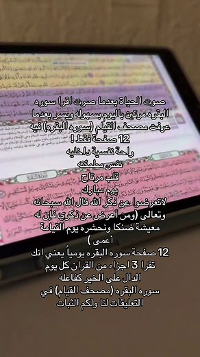 سورة البقرة (مصحف القيام) — 12 صفحة يومياً لراحة نفسية وثبات